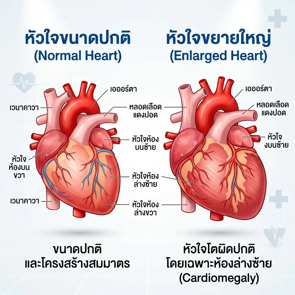 หัวใจโต เกิดจากอะไร อันตรายแค่ไหน และรักษาให้หายขาดได้หรือไม่
