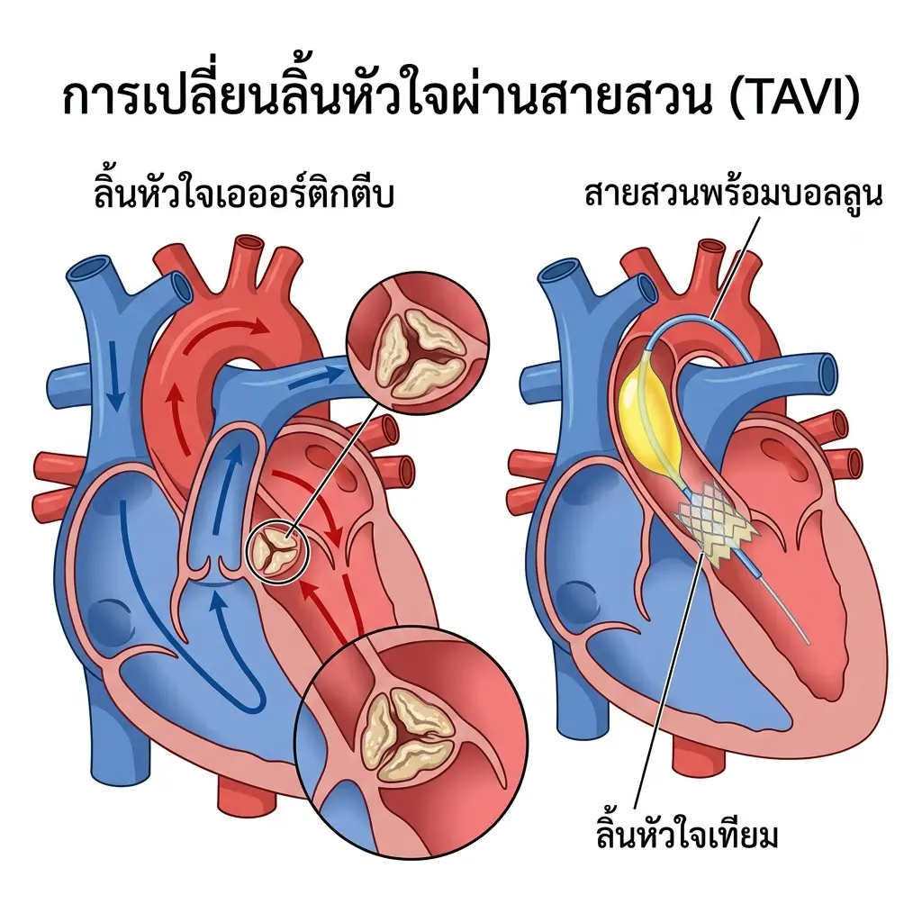 ลิ้นหัวใจตีบ ผ่าตัดหรือไม่ผ่าตัด? ทำความรู้จัก TAVI และทางเลือกการรักษา